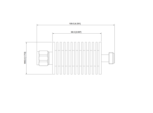 AlfaGear RF attenuator DC-3GHz 25W-30dB, N