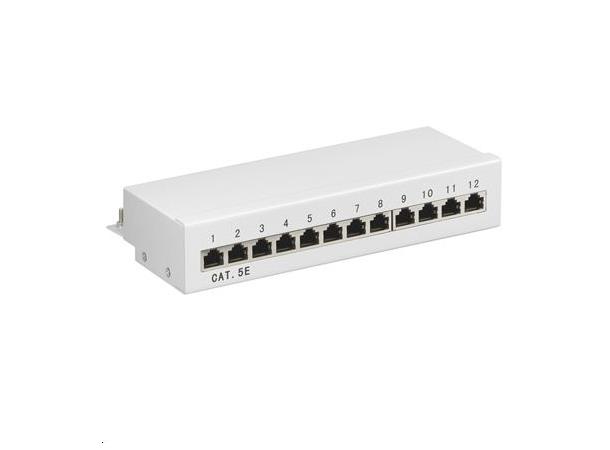 MicroConnect Patch Panel CAT 5e 12 port, Grey