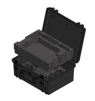 Max case - spesialinnredning 465H220, radio 8 stk, komplett