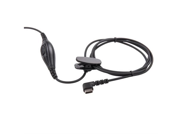 AlfaGear øreplugg 1-tråd m/PTT+audiostøpsel (USB-C)