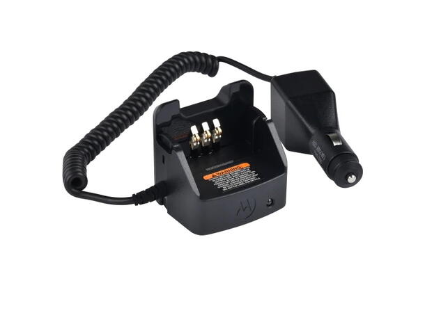 Motorola lader 1P 12 VDC DP1/R2 DP1400/R2, sigarettenner, 12-24 VDC