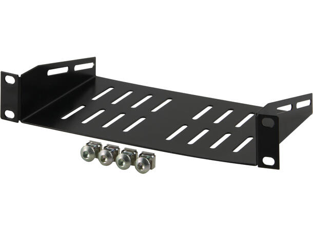Rackhylle 10" 1U sort
