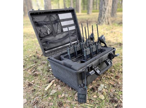 Pakkedeal FORF - 8 stk VHF + rekkelader og transportkasse