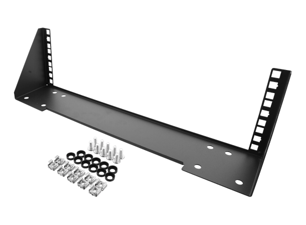 Rack 19" veggmontert 3U, sort, stål