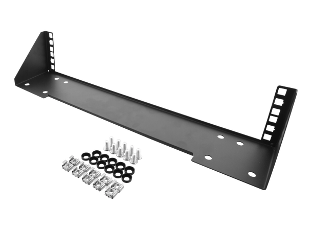 Rack 19" veggmontert 2U, sort, stål