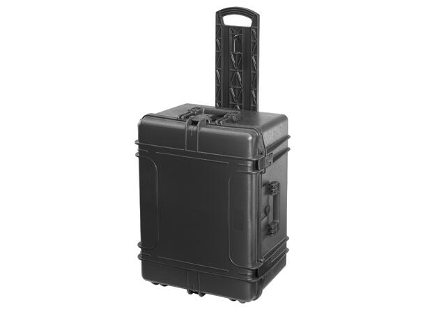 MAX Case transportkasse 620H340TR 620x460x340, sort, tom, tralle