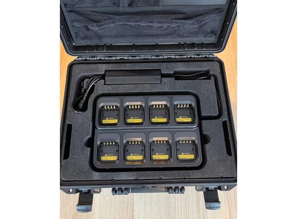 Pakkedeal - 8 stk Caltta PH660 VHF + rekkelader og transportkasse