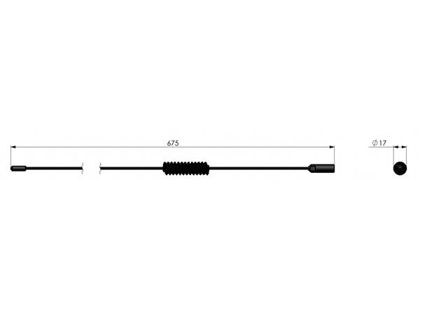 SCAN antennepisk UHF 3dBd 380-510 MHz tuneable, M6 innvendig
