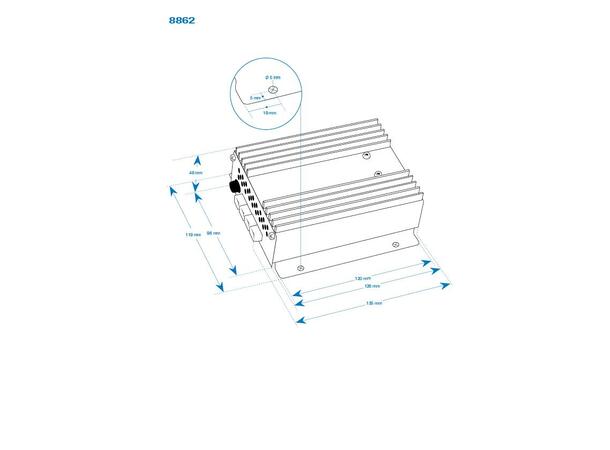 Mascot 8862 DC/DC 24/12 6A kont Inn 18-32 V, ut 13,2 V, 81 W